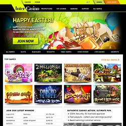 Play online at Intercasino and claim your $375 welcome bonus