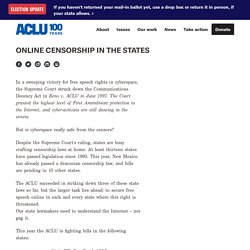 Online Censorship in the States - ACLU