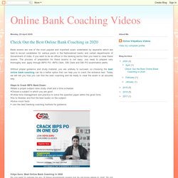 Check Out the Best Online Bank Coaching in 2020