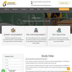 Study Help Online for all Colleges/Universities across the Globe