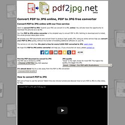 PDF to JPG online converter - Convert PDF to JPG - 100% FREE
