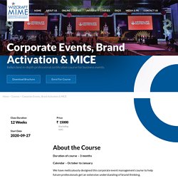 Best Online Corporate Event Management Course in India