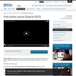 Road to IELTS - Free preparation course - e-learning