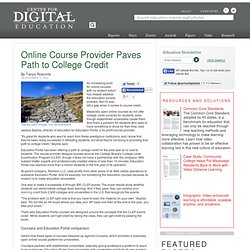 Online Course Provider Paves Path to College Credit