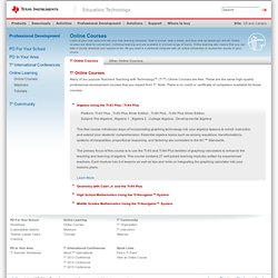 T³ Online Courses by Texas Instruments