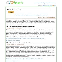 Free online courses: Semiconductor - Page 4 - OCW Search