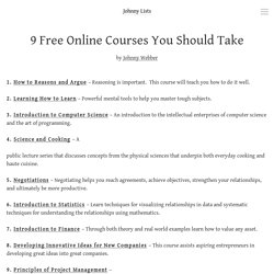 9 Free Online Courses You Should Take
