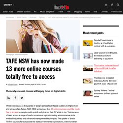 TAFE NSW has now made 13 more online courses totally free to access