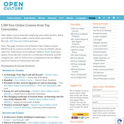 750 Free Online Courses from Top Universities
