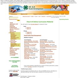 Free 4-H Online Curriculum Material