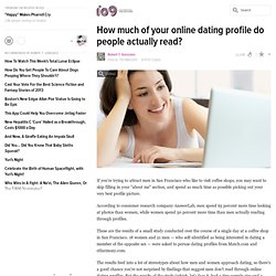 How much of your online dating profile do people actually read?