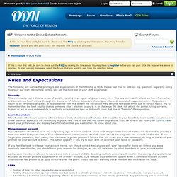 Online Debate Network - ODN Rules