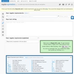 Online regex tester and debugger: JavaScript, Python, PHP, and PCRE