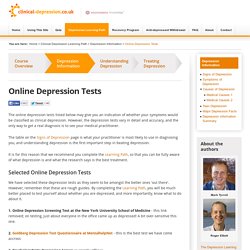 Online Depression Tests