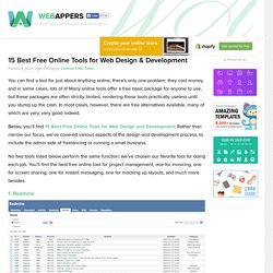 15 Best Free Online Tools for Web Design &amp; Development