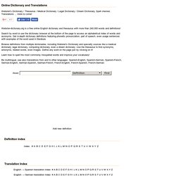 Online Dictionary
