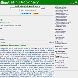 ONLINE LATIN DICTIONARY - Latin - English