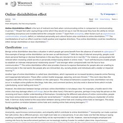 Online disinhibition effect