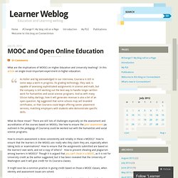 MOOC and Open Online Education