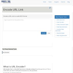 Online URL encode tool — Encode URL Link