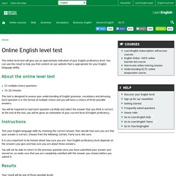 Online English level test