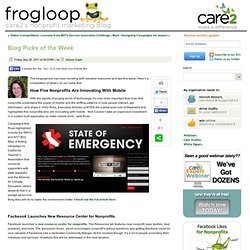 Blog Picks of the Week - Online Fundraising, Advocacy, and Social Media - frogloop