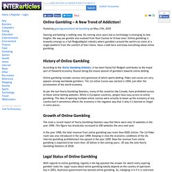 Online Gambling A New Trend of Addiction!