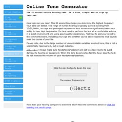 Online Tone Generator - Free, Quick, No Sign Up Required.