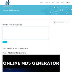 Online Md5 Generator