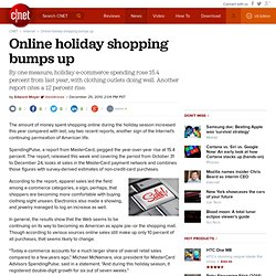 Online holiday shopping bumps up