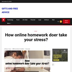 How online homework doer take your stress?