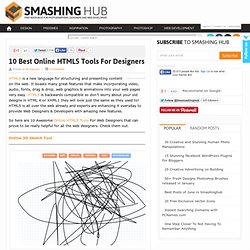 10 Best Online HTML5 Tools For Designers
