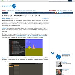 5 Online IDEs That Let You Code in the Cloud