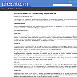 Best Online Income Tax Tools For Filing Your Income Tax