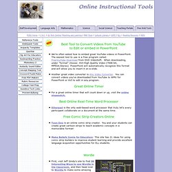 Online Instructional Tools