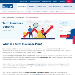 Online Term Insurance Plan and Benefits - Bharti Axa Life
