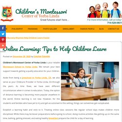 Online Learning: Tips to Help Children Learn