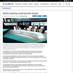 Online learning could provide answer