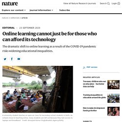 Online learning cannot just be for those who can afford its technology