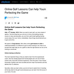 Online Golf Training