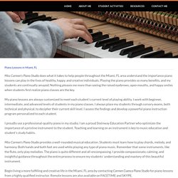 Piano Lessons - Carmen Cuenca Piano Studio