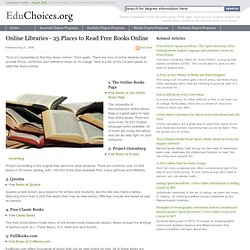 Online Libraries - 25 Places to Read Free Books Online