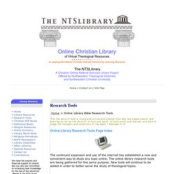 Online Library Bible Research Tools