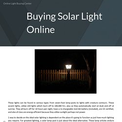 Online Light Buying Center