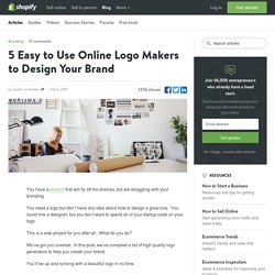 5 Online Logo Makers to Design Your Brand