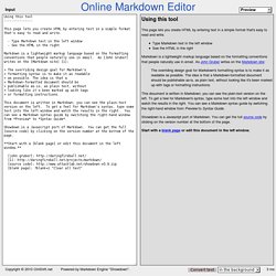 Online Markdown Editor