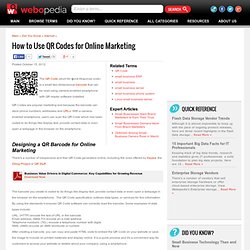 How to Use QR Codes for Online Marketing - Webopedia