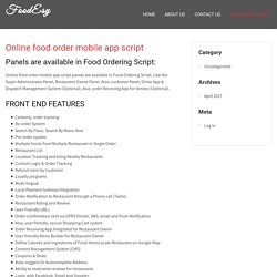 Online food order mobile app script - FoodEsy
