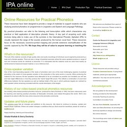 IPA Online - Newcastle University