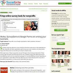 5 top online survey tools for nonprofits